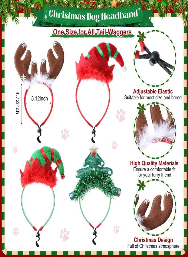 مجموعة أزياء عيد الميلاد للكلاب من SilTriangle، 8 قطع، تتضمن كنزات وعصابة رأس، ملابس شتوية محبوكة، ملابس عيد الميلاد، طوق شعر قابل للتعديل، إكسسوارات أزياء الحيوانات الأليفة (كبير) - Image 2